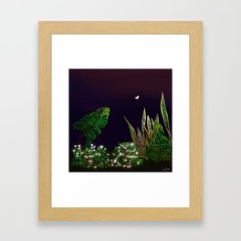 Plants and a Lonely Moth Framed Art Print