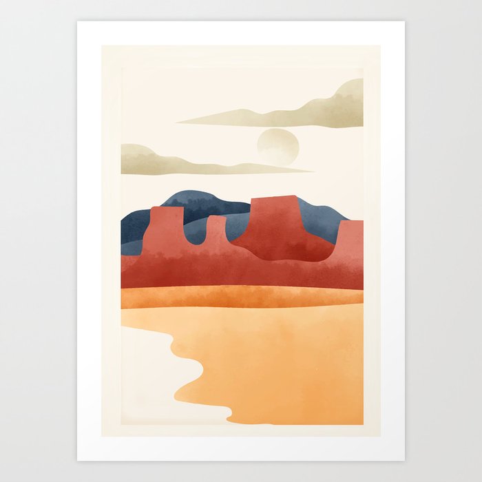 Through the Desert 2 Art Print