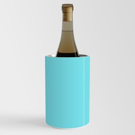From The Crayon Box Turquoise Blue - Bright Blue Solid Color / Accent Shade / Hue / All One Colour Wine Chiller