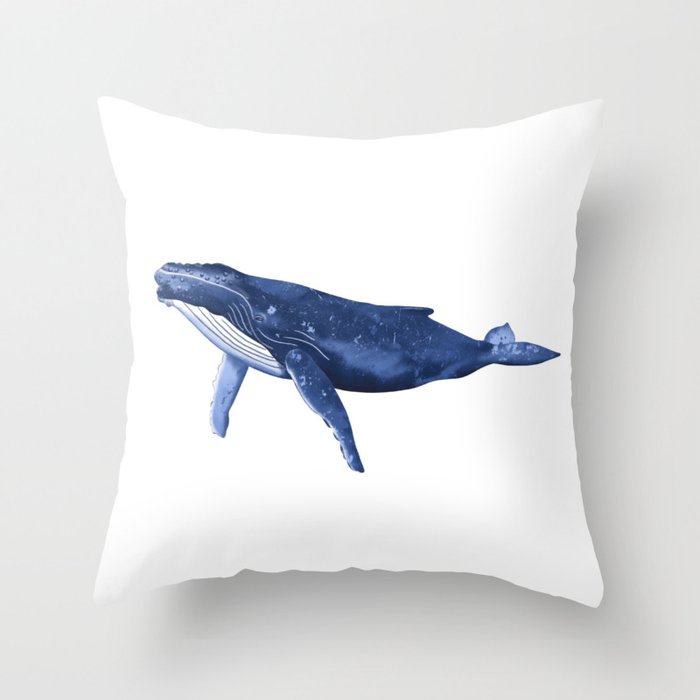 Humpback Whale Throw Pillow By Sarahwillustration Society6