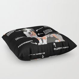 Anatomy Of An Australian Shepherd Sweet Dogs Floor Pillow