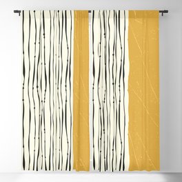 Gold Zebra Stripes Blackout Curtain