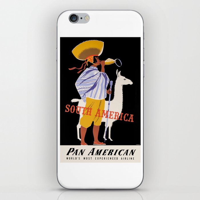 1955 SOUTH AMERICA Airline Travel Poster iPhone Skin