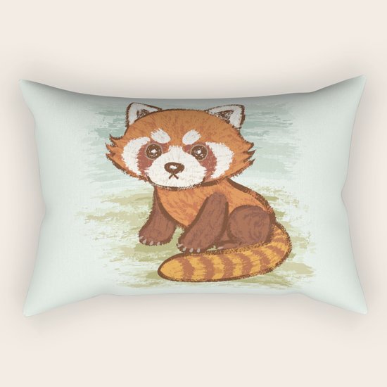 Red Panda Rectangular Pillow