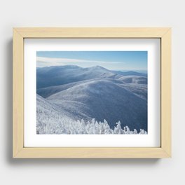 The White and Frozen Mountains Recessed Framed Print