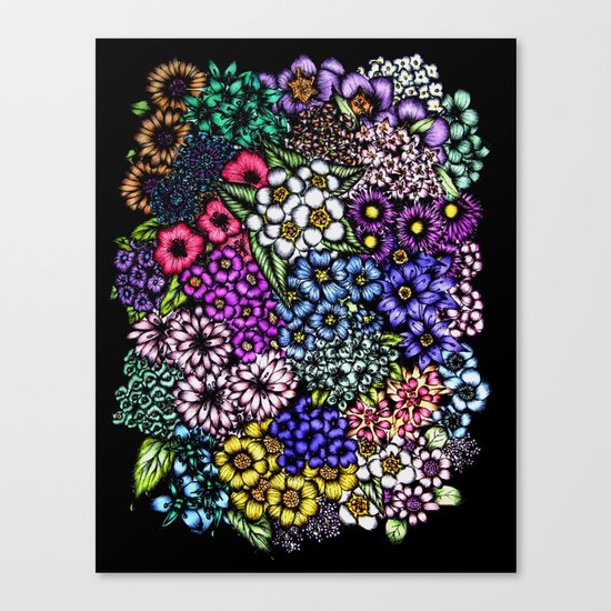 Midnight Blossoms Canvas Print