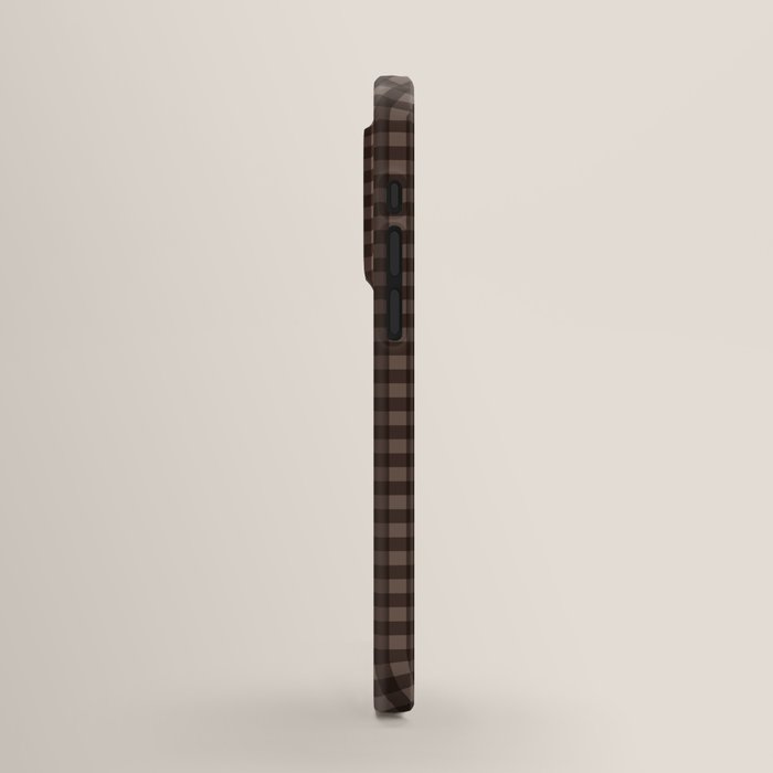 Gingham Plaid Pattern - Earthy Brown