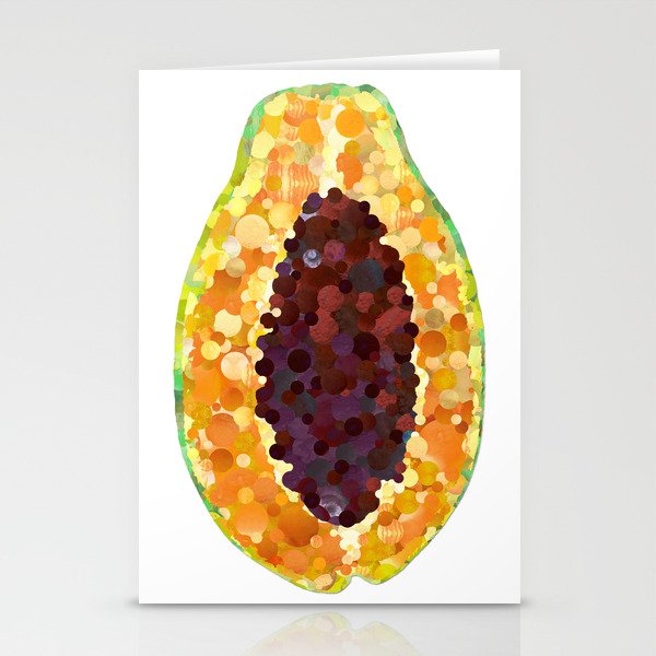 Colorful Papaya Fruit Art by Sharon Cummings Stationery Cards