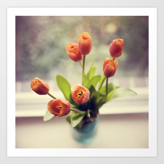Orange Tulips Art Print