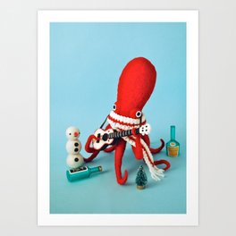 Ukelele Octopus Art Print