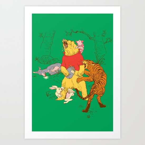 A Very Naughty Bear Art Print
