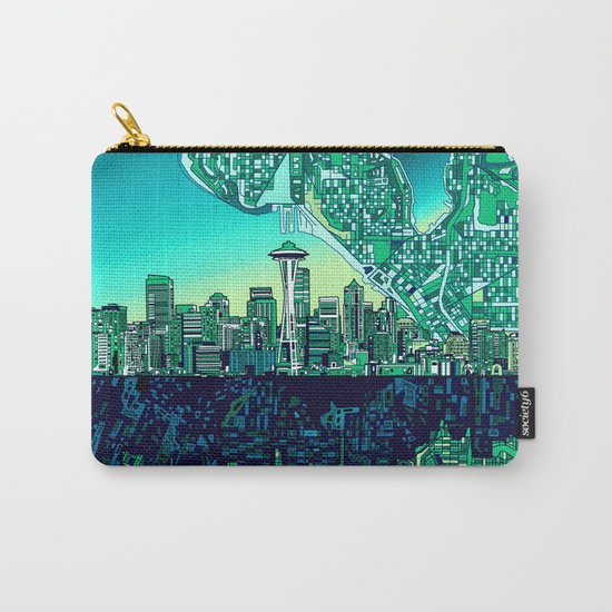 seattle city skyline Carry-All Pouch