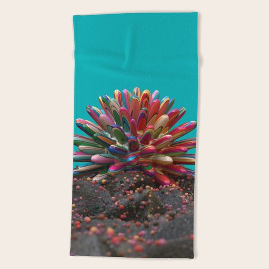 Simple Coral Beach Towel