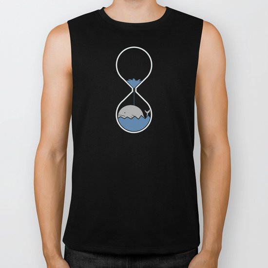 whale hourglass Biker Tank