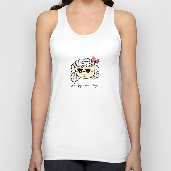 Sheepy hair day Unisex Tank Top