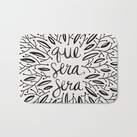 Whatever Will Be, Will Be – Black Ink Bath Mat