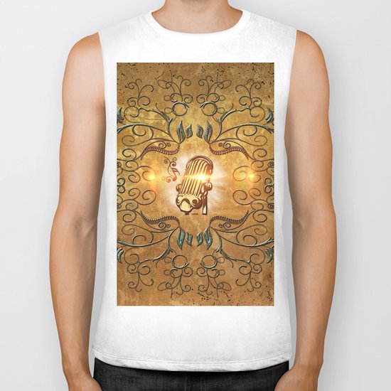 Music, microphone Biker Tank