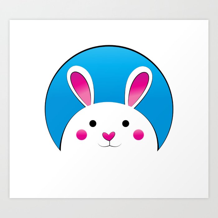 Chubby Bunny Art Print