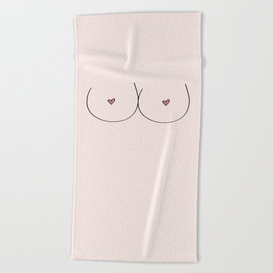 Boobs - Pale Beach Towel