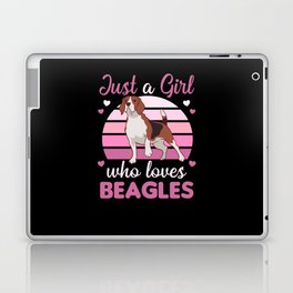 Just A Girl who Loves Beagles - Sweet Beagle Dog Laptop Skin