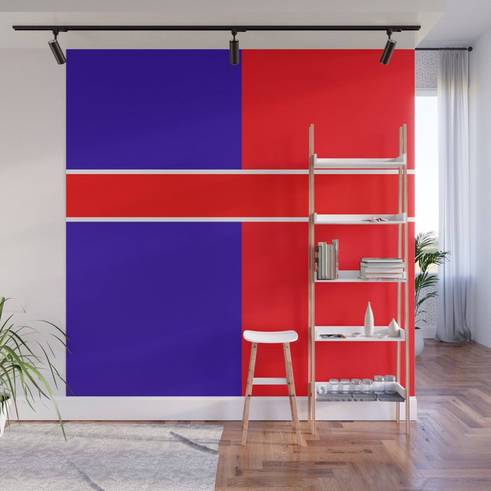 TEAM COLOR 6...red,blue Wall Mural