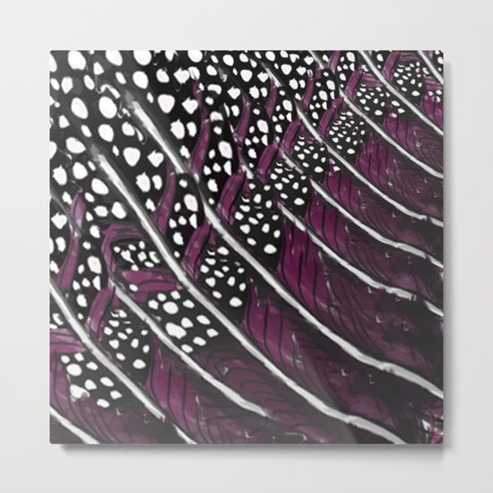 purple feather pattern Metal Print