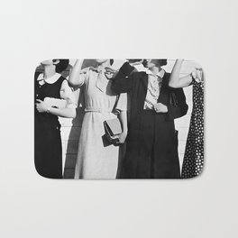 1925 women forced to drink whole bottles of cornac at airport security vintage black and white alcoholic beverages photograph - photography - photographs Bath Mat | Vintage, Black, Photographs, White, Liberation, Empowerment, Prohibition, Girlpower, Feminism, Female 