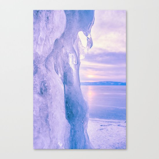 Ice cliff of Lake Baikal Canvas Print