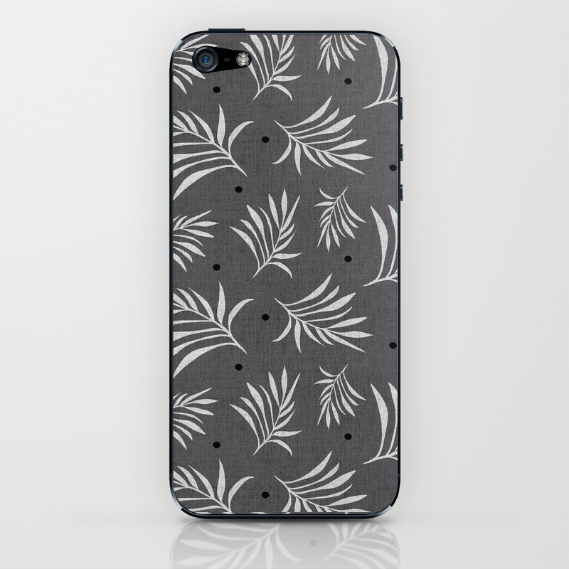 Island Breeze Charcoal iPhone & iPod Skin by heatherduttonhangtightstudio