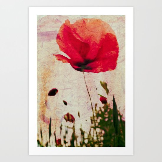 Heavy Poppy Art Print
