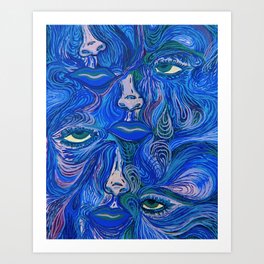 Ugh Art Print | Grudgy, Pretty, Artistic, Artsy, Attractive, Vibey, Trippy, Eyeroll, Beautiful, Unique 