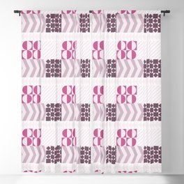 Dancing with Mondrian in Pink Blackout Curtain