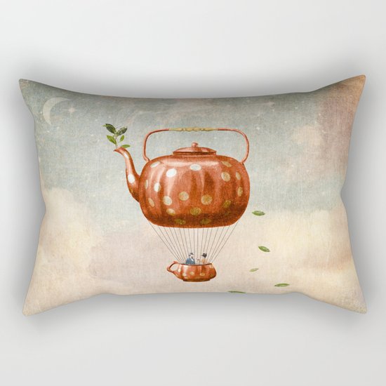Tea for Two at Dusk Rectangular Pillow