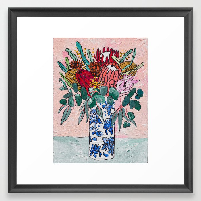 Australian Native Bouquet of Flowers after Matisse Framed Art Print