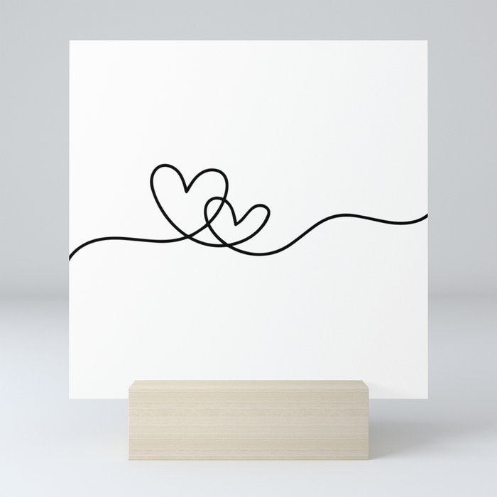 Line Heart Mini Art Print