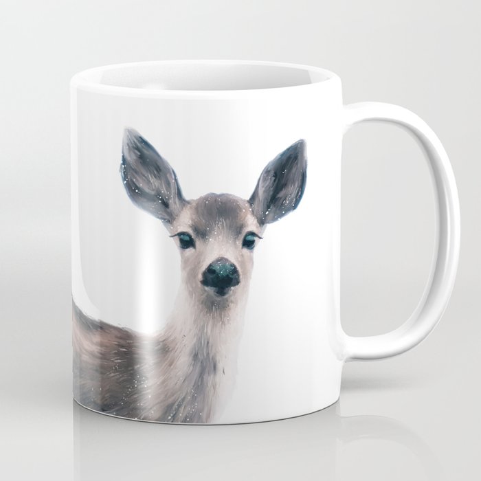 Deer on Slate Blue Coffee Mug