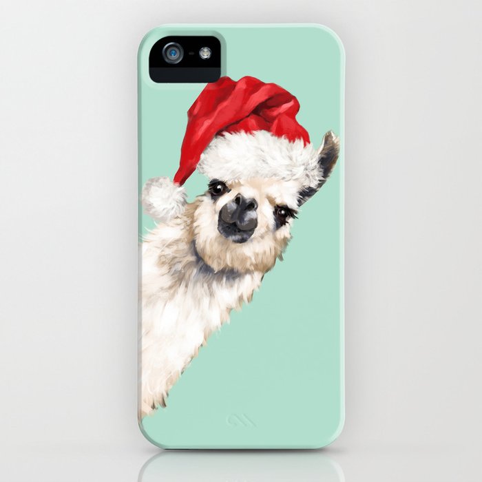 christmas sneaky llama iphone case