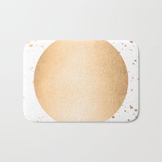 Sun Paint Spatter in Orange Sherbet Shimmer Bath Mat