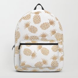 Modern blush brown tropical summer fruit pineapple Backpack
