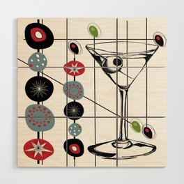 Mid-Century Modern Art Atomic Cocktail 3.0 Wood Wall Art