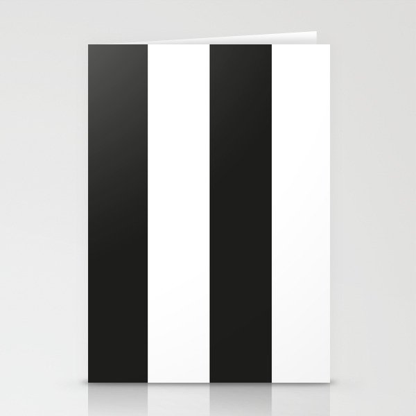 Black and white stripe pattern Stationery Cards