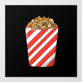 Funny and Cute Cartoon Caramel Popcorn Canvas Print