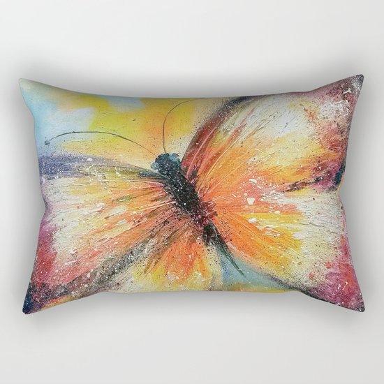 Butterfly on the rise Rectangular Pillow