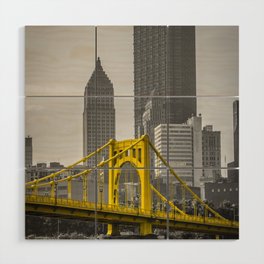 Pittsburgh City Skyline Tall Print Wood Wall Art