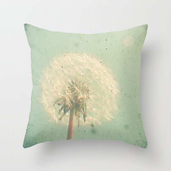 Dandelion Clock Throw Pillow
