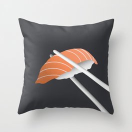 Minimal Sushi Illustration 03 Throw Pillow