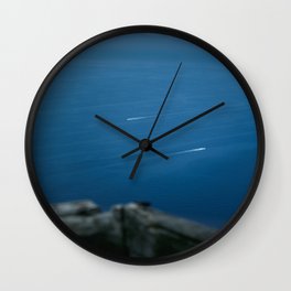 Two Directions Wall Clock | Sea, Photo, Ocean, Motion, Blue, View, Deep, Lake, Horizontal, Water 
