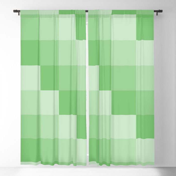 Four Shades of Green Square Blackout Curtain