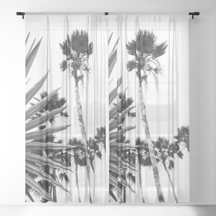 Dushi Palms #2 #tropical #wall #art #society6 Sheer Curtain