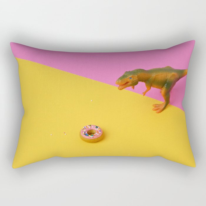 Dinos Like Donuts Rectangular Pillow